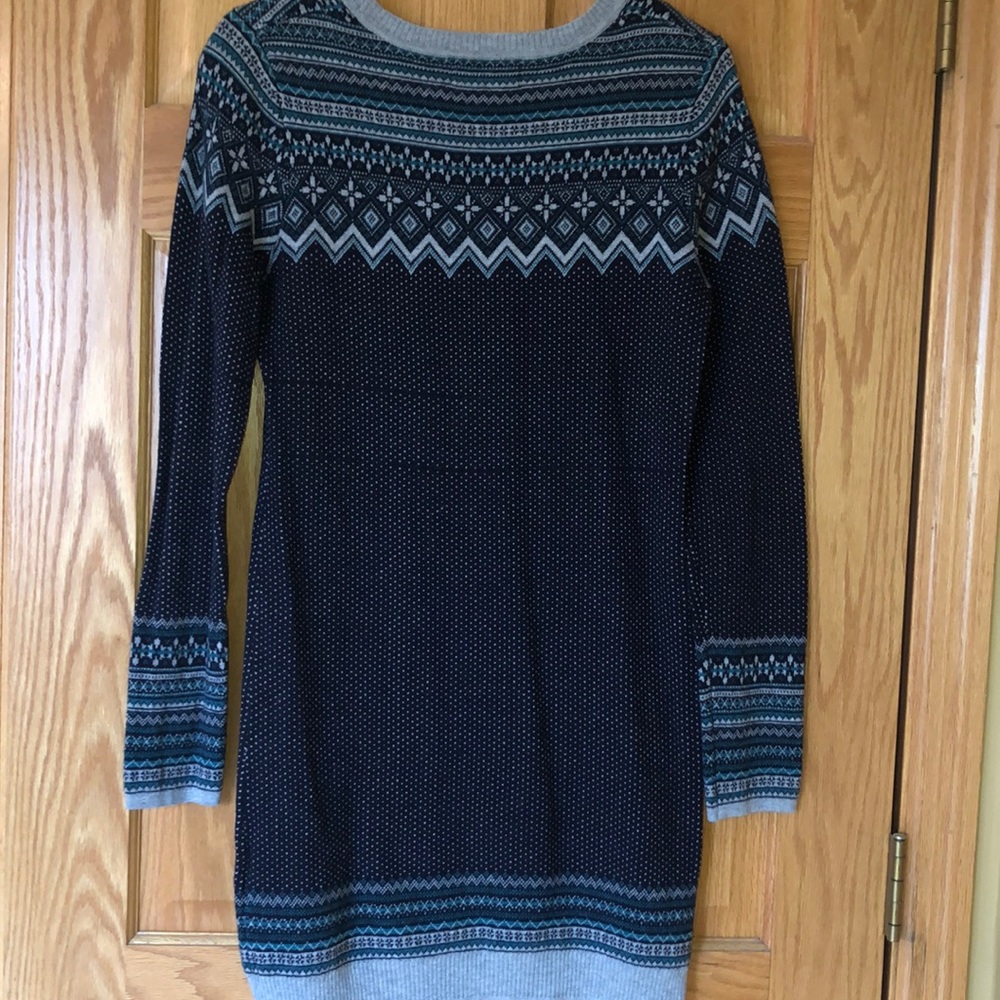 Navy blue sweater dress - Picture 4 of 6